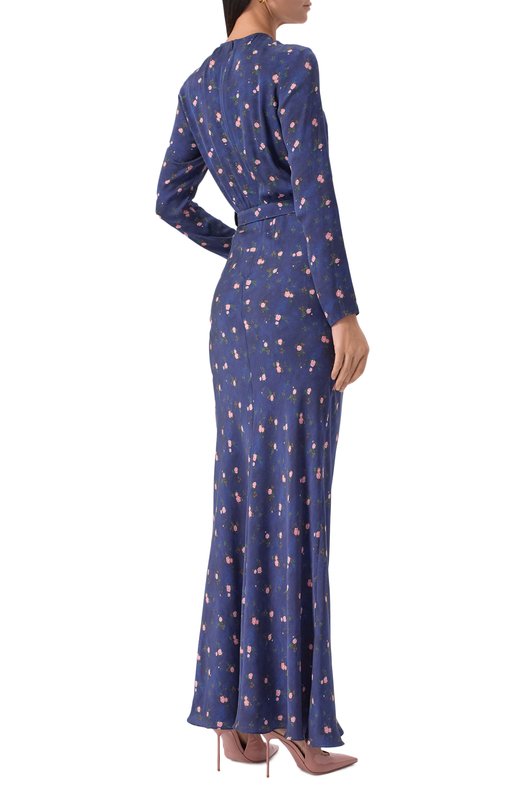 Шелковое платье OLOLOL OLDE022BL/1010.ROSE403 Синий  OLDE022BL/1010.ROSE403 Фото 3