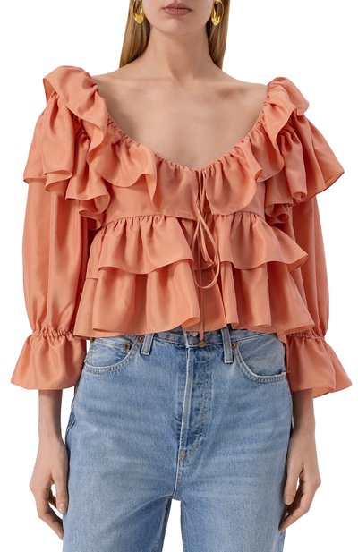 Шелковая блузка CHLOÉ, арт. CH25SHT16314, фото 3