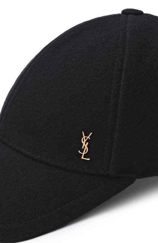 Шерстяная бейсболка Saint Laurent 706537/3YS16 Чёрный  706537/3YS16 Фото 3
