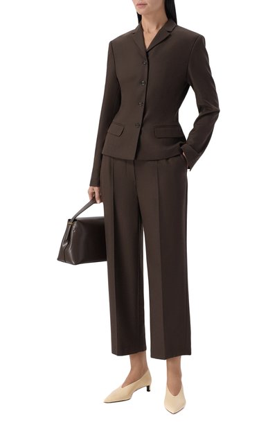 Шерстяные брюки 12 STOREEZ коричневого цвета по цене 22000 руб., арт. 138290, фото 2 Шерстяные брюки 12 STOREEZ, арт. 138290, фото 2