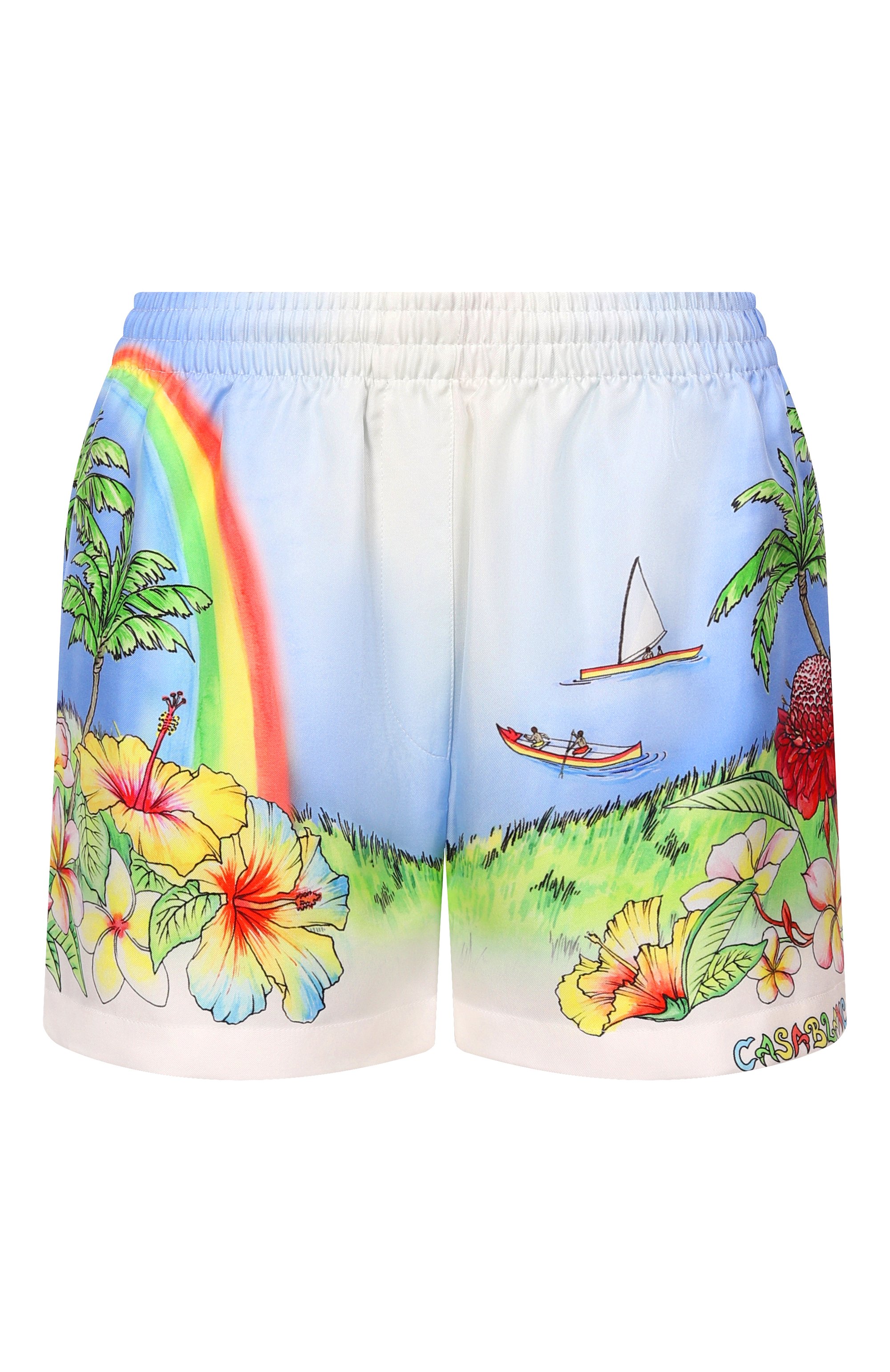 Шелковые шорты CASABLANCA, арт. W-SP26-TR-404-07-EX-BC, фото 1