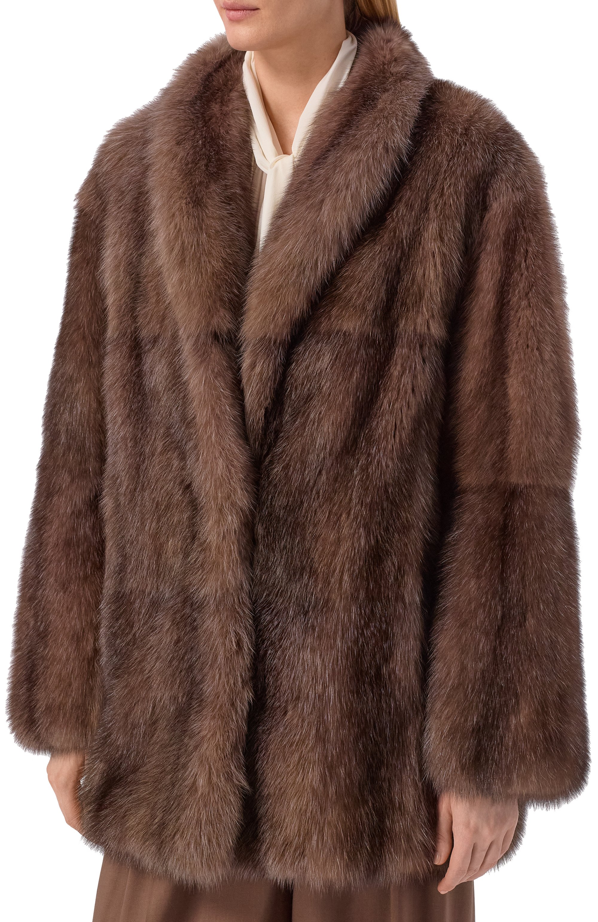 Шуба из соболя MVST, арт. M001A/SABLE WILD SILVER 4-5, фото 3