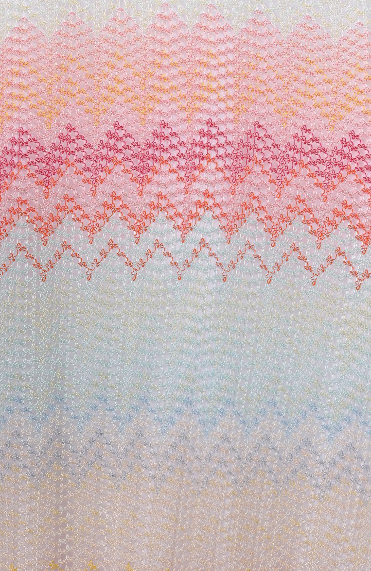 Детский топ из вискозы MISSONI разноцветного цвета, арт. MW5A61/Q0077/6-10 | Фото 3 (Материал �внешний: Вискоза; Рукава: Короткие; Материал подклада: Хлопок; Девочки Кросс-КТ: топ-одежда; Автоматизация ТО: Проставлено; Автоматизация состава: Проставлено; Ростовка одежда: 6 лет | 116 см, 8 лет | 128 см, 10 - 11 лет | 140 - 146см)