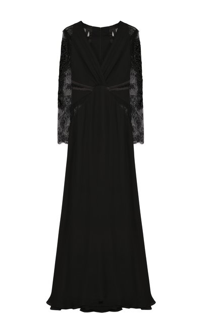 Платье-макси с кружевными рукавами и v-образным вырезом ROBERTO CAVALLI, арт. FQR144/GG047, фото 1