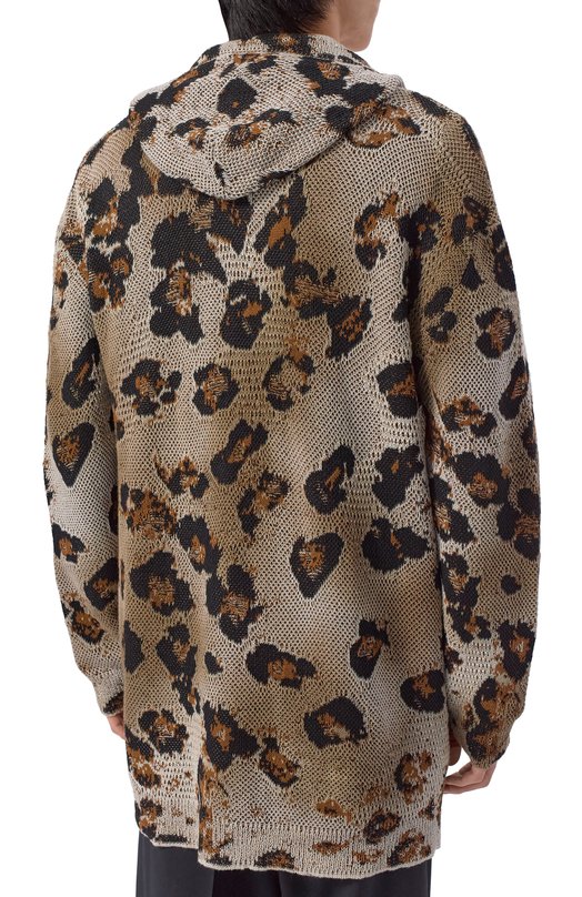 Хлопковый кардиган Laneus S6LAMAKH071 Леопардовый  S6LAMAKH071 Фото 4