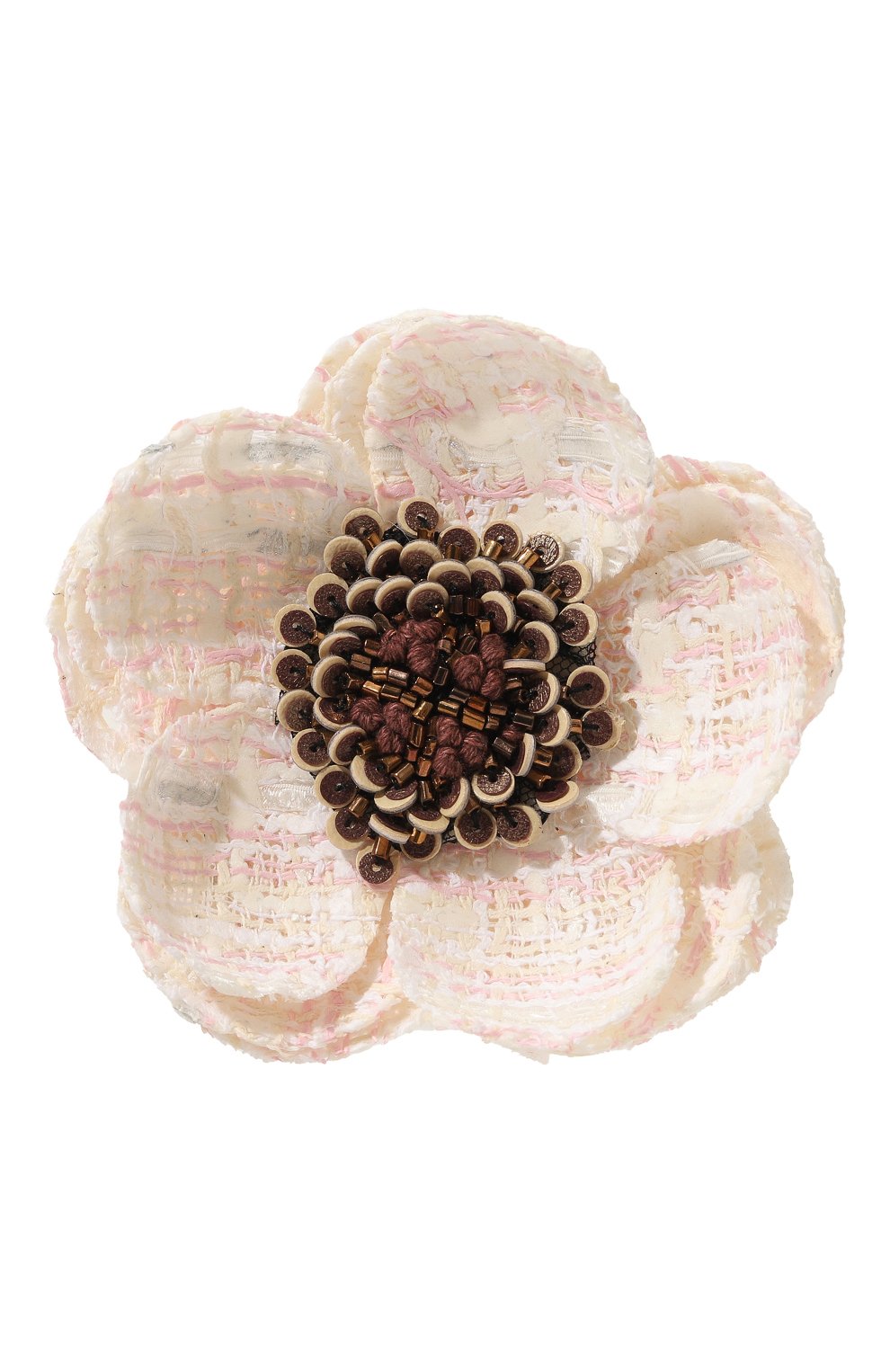 Брошь FLOWER ME кремового цвета по цене 15400 руб., арт. CHAMFLOWER-WL016010M, фото 1 Брошь FLOWER ME, арт. CHAMFLOWER-WL016010M, фото 1
