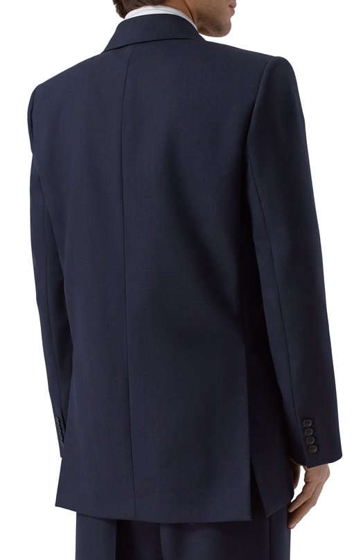 Шерстяной пиджак Saint Laurent 835102/Y5K32 Синий  835102/Y5K32 Фото 4