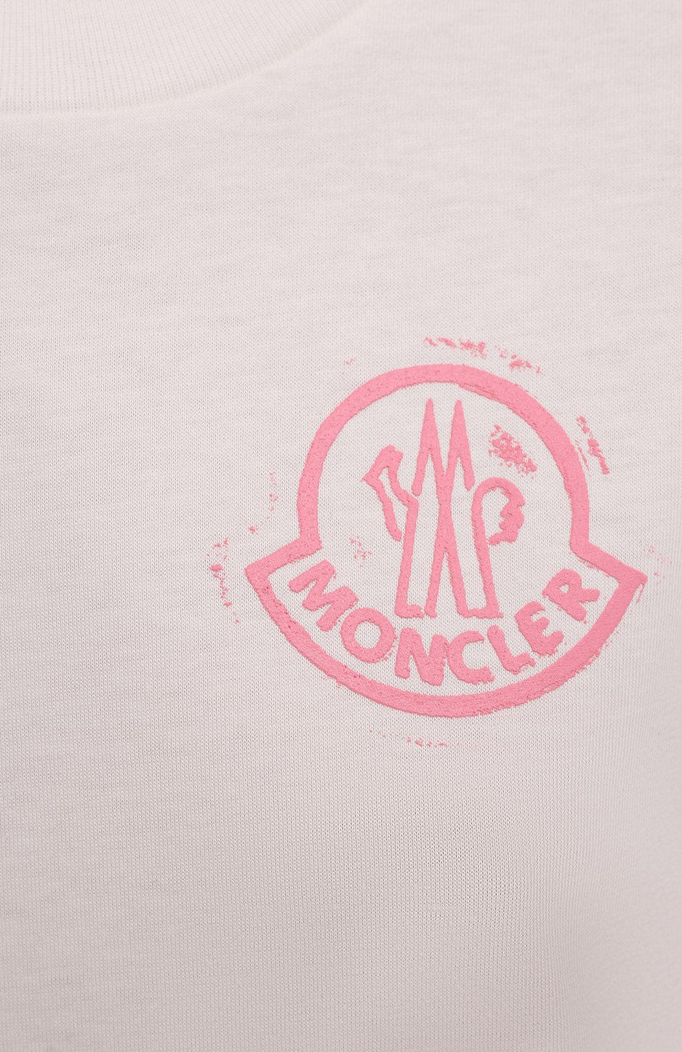 Хлопковая футболка MONCLER молочного цвета по цене 22550 руб., арт. G2-093-8C000-16-829FB, фото 5 Хлопковая футболка MONCLER, арт. G2-093-8C000-16-829FB, фото 5