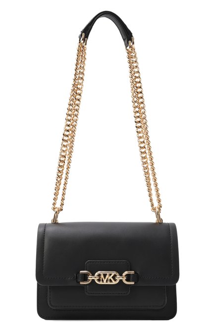 Женская сумка heather MICHAEL MICHAEL KORS черного цвета, арт. 32S2G7HC0L | Фото 1 (Драгоценные камни: Проставлено; Материал сплава: Проставлено; Ремень/цепочка: На ремешке; Размер: mini; Материал: Натуральная кожа)