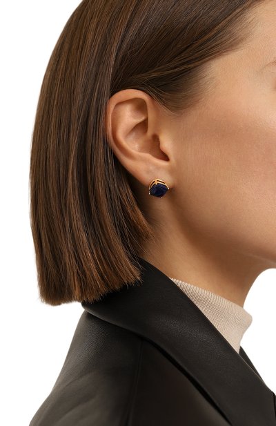 Серьги-пусеты cartoon с лазуритами MOONKA синего цвета по цене 32000 руб., арт. cr-er-lz, фото 2 Серьги-пусеты cartoon с лазуритами MOONKA, арт. cr-er-lz, фото 2