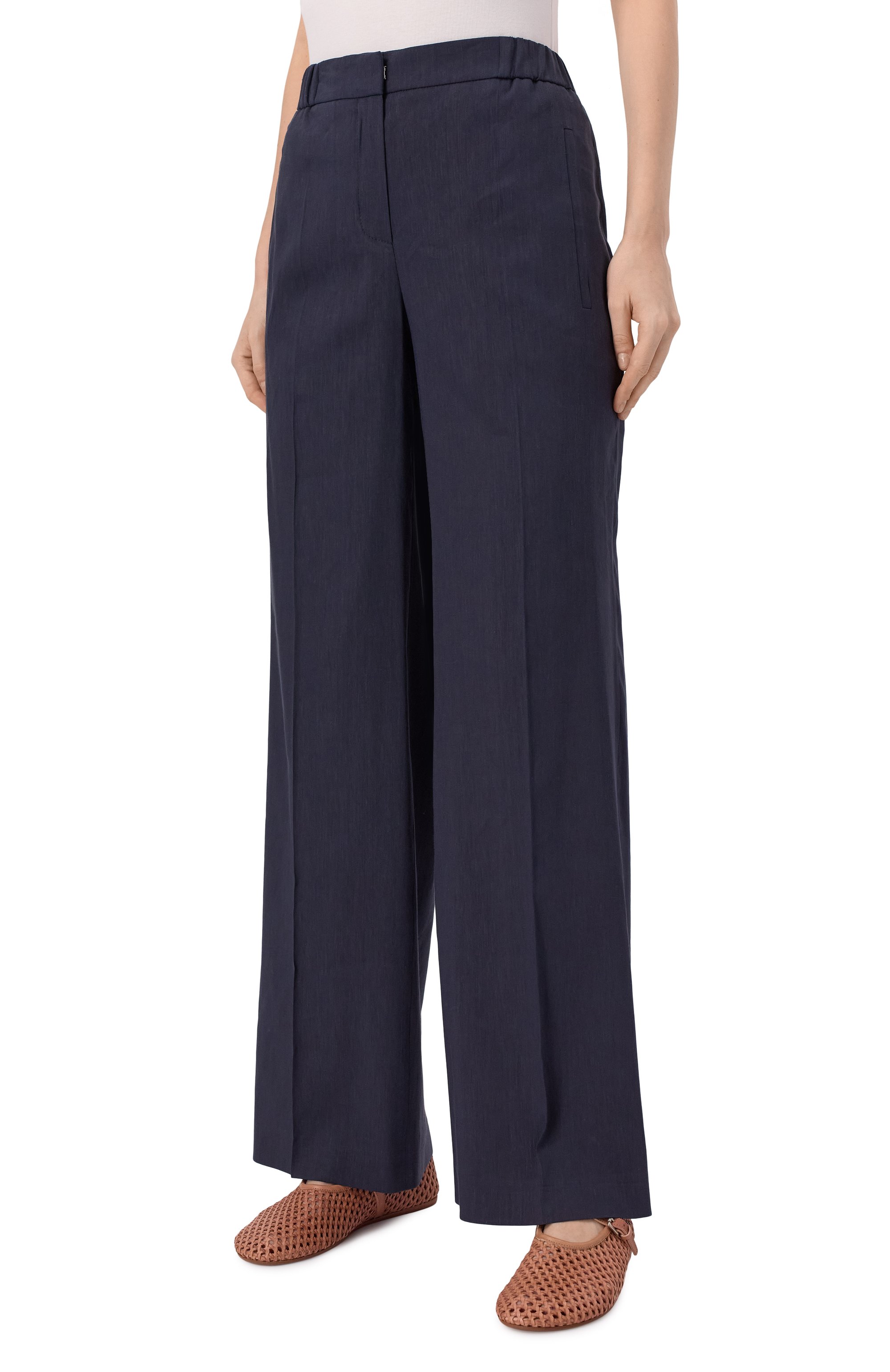 Брюки изо льна и вискозы BOSS, арт. 50540608, фото 3