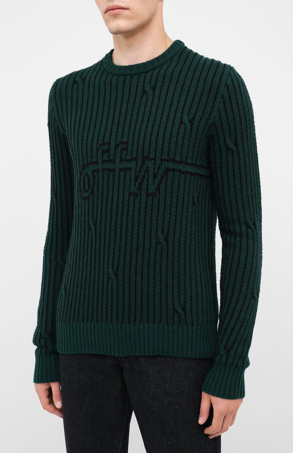 Свитер из шерсти и хлопка OFF-WHITE, арт. 0MHE043E20KNI0015700, фото 3