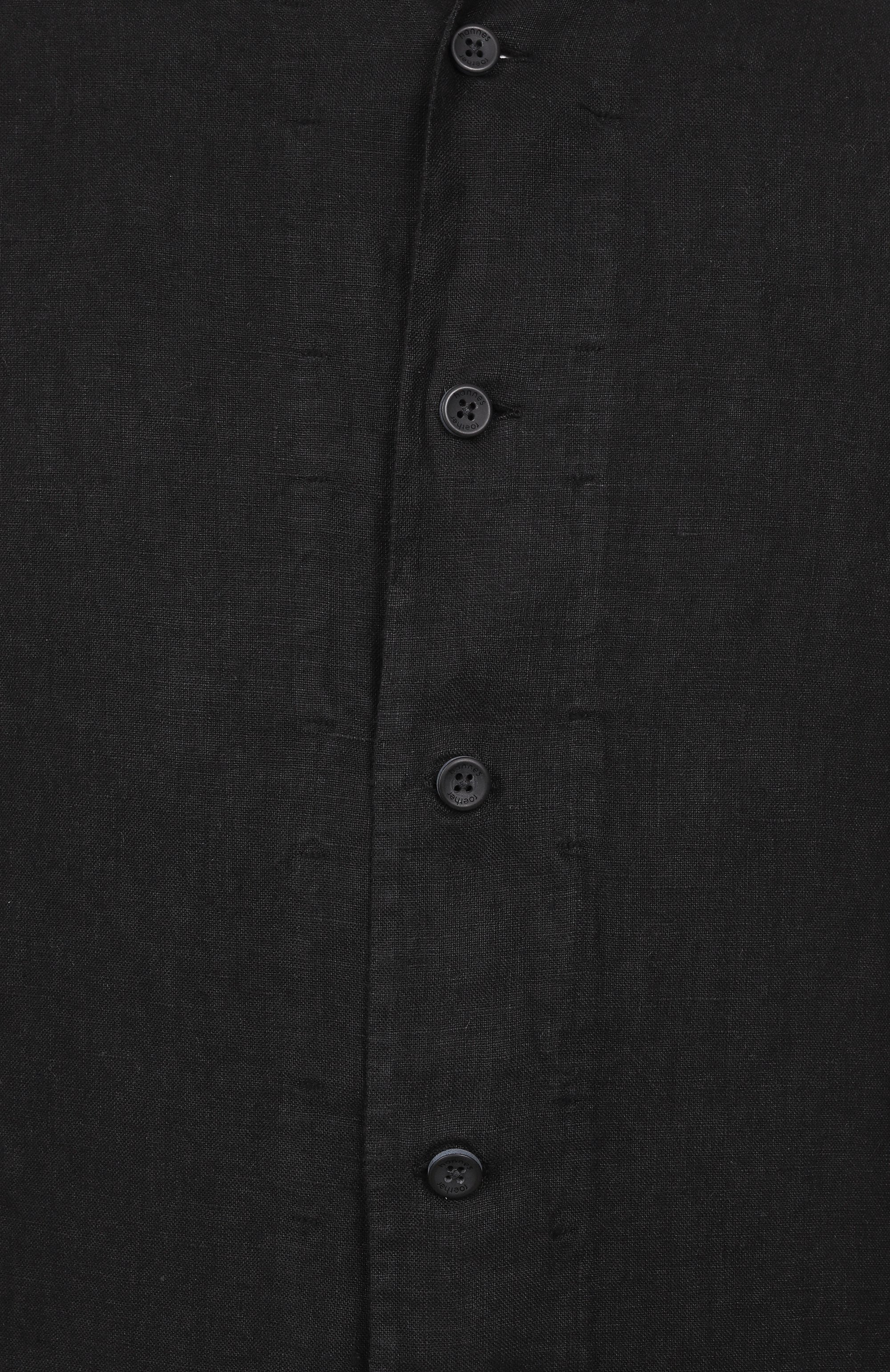 Льняная рубашка HANNES ROETHER черного цвета по цене 27300 руб., арт. T029PAS.608, фото 6 Льняная рубашка HANNES ROETHER, арт. T029PAS.608, фото 6