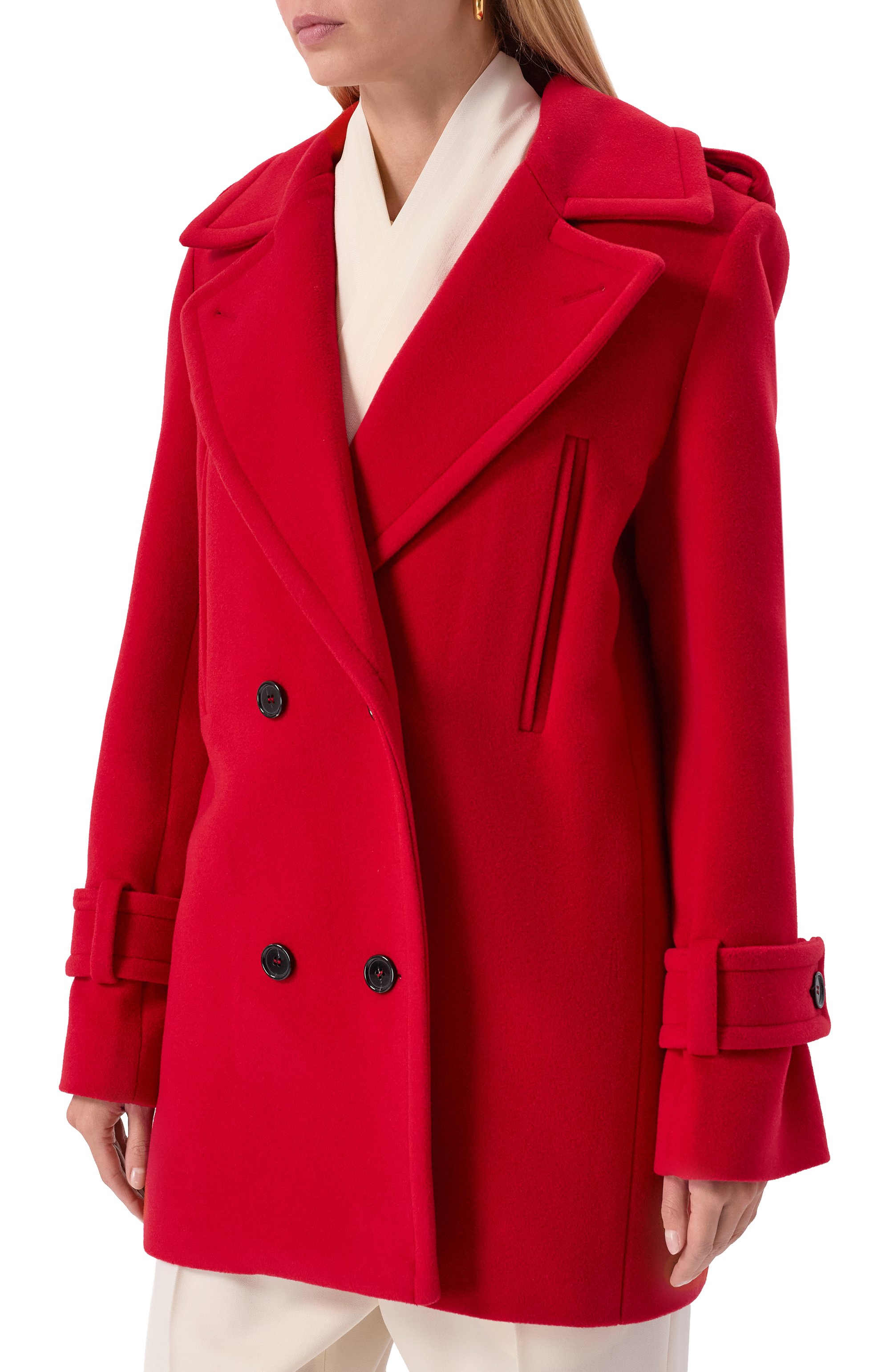 Пальто из шерсти и кашемира NINA RICCI красного цвета по цене 265500 руб., арт. 25ACMA013/WV0325, фото 3 Пальто из шерсти и кашемира NINA RICCI, арт. 25ACMA013/WV0325, фото 3