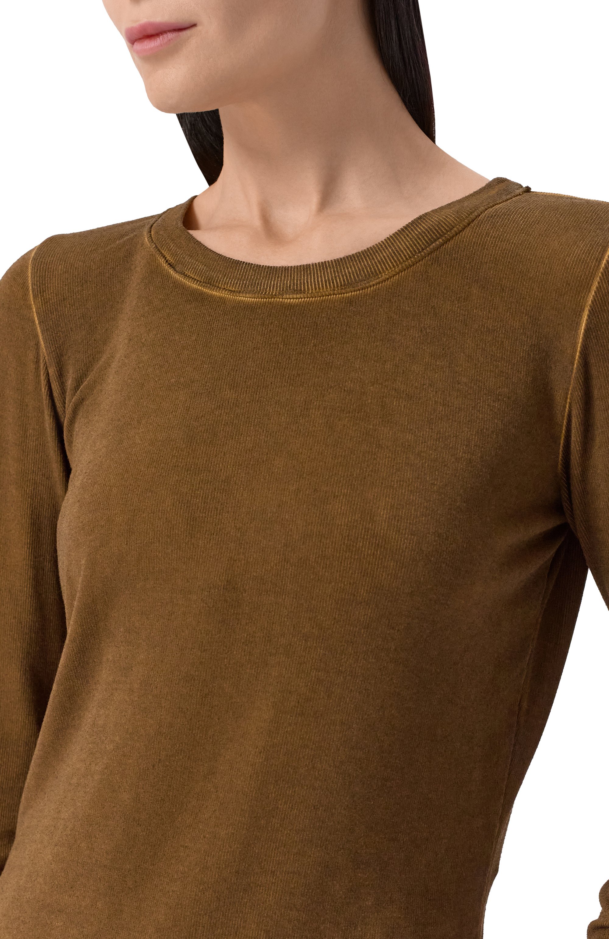 Лонгслив из вискозы UMA WANG светло-коричневого цвета по цене 39950 руб., арт. UP1034, фото 5 Лонгслив из вискозы UMA WANG, арт. UP1034, фото 5