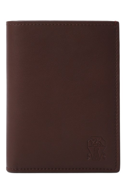 Кожаная обложка для паспорта Brunello Cucinelli MWZNBU436 Коричневый MWZNBU436