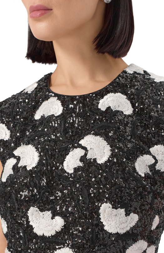 Платье с отделкой пайетками Giambattista Valli 25FWPVCA5163/39EMB Чёрно-белый  25FWPVCA5163/39EMB Фото 5