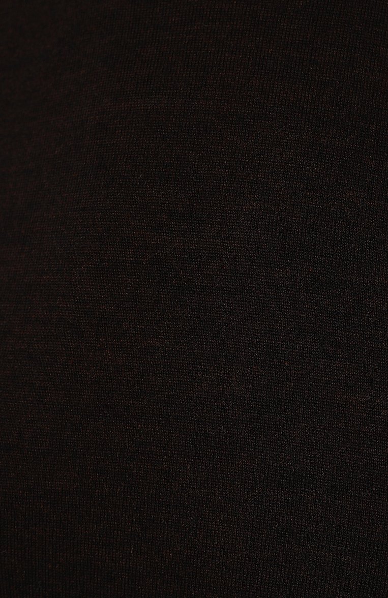 Женский шерстяной топ DOLCE & GABBANA коричневого цвета, арт. FXT22T/JCVWD | Фото 5 (Длина (для топов): Стандартные; Материал внешний: Шерсть; Стили: Минимализм; Принт: Без принта; Рукава: Без рукавов)