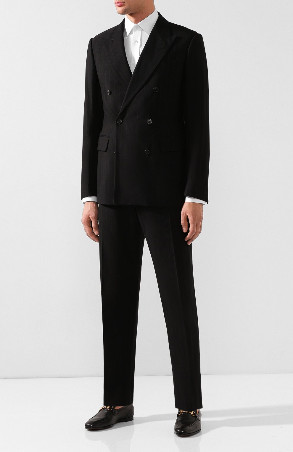 Кожаные лоферы gucci jordaan GUCCI, арт. 406994/BLM00, фото 2