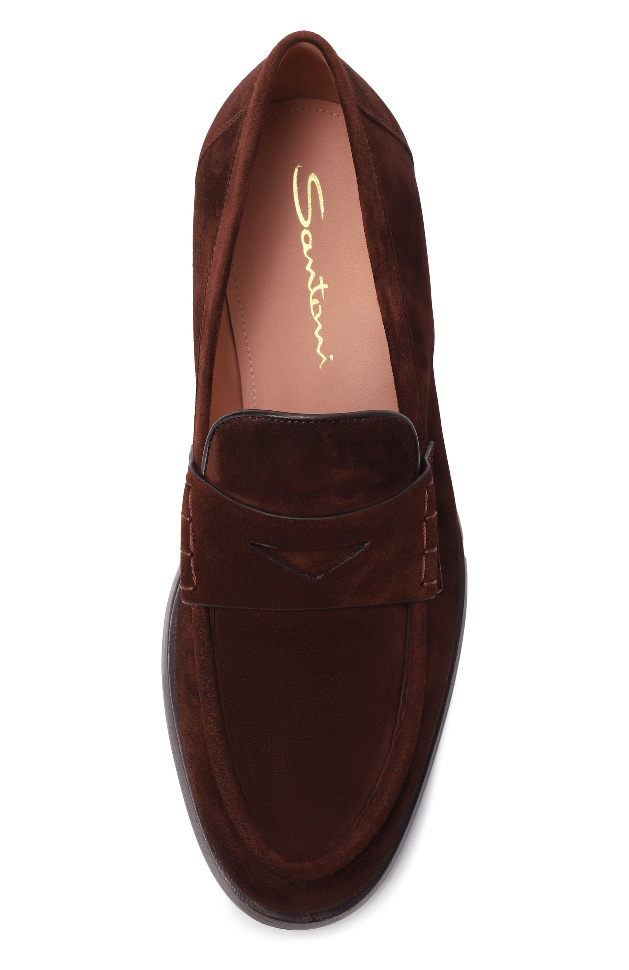 Замшевые пенни-лоферы SANTONI, арт. WUQG59462BJ2NAEA, фото 6