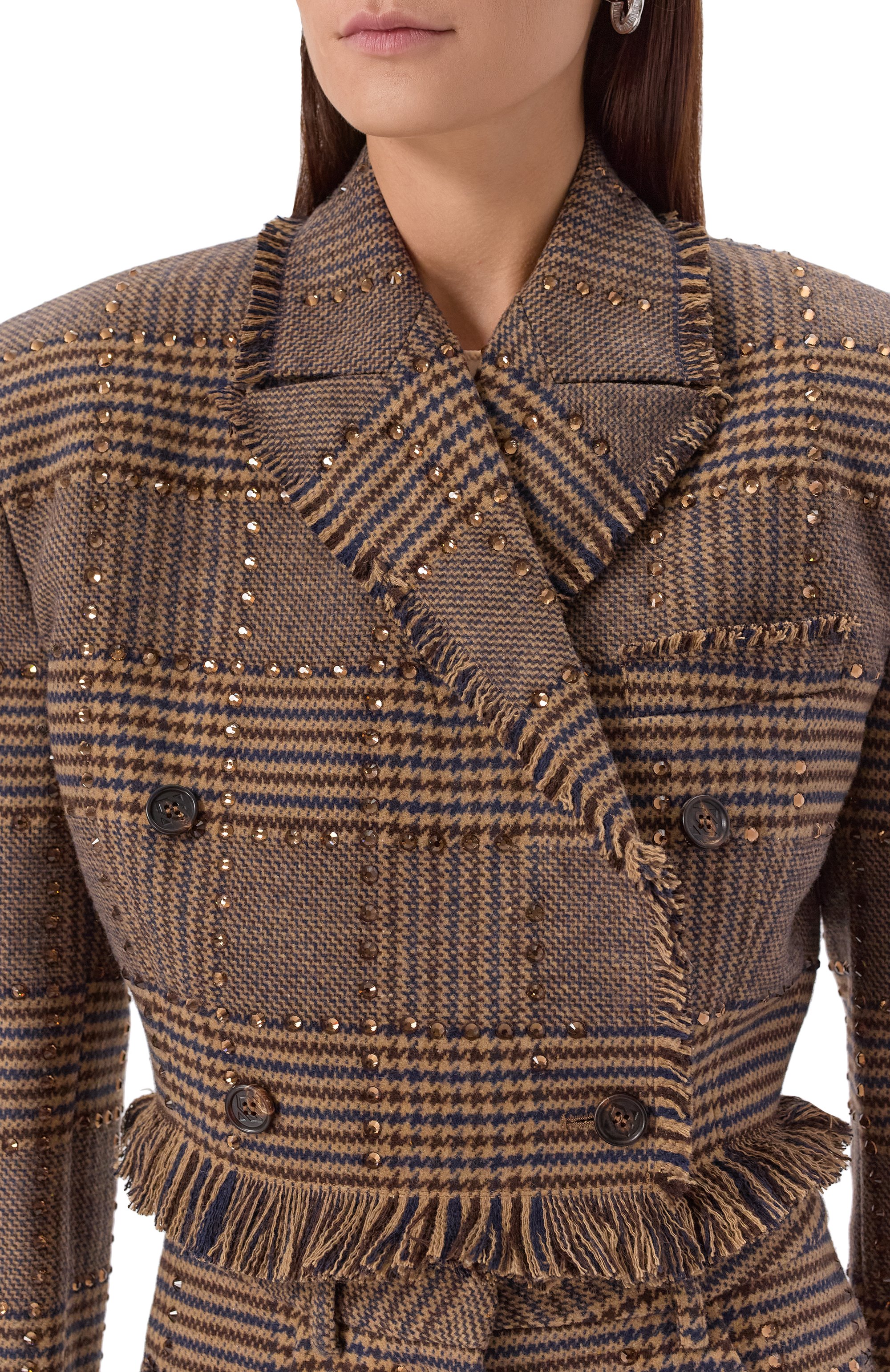 Жакет с отделкой стразами GIUSEPPE DI MORABITO, арт. 05FWJA111C 05307, фото 5