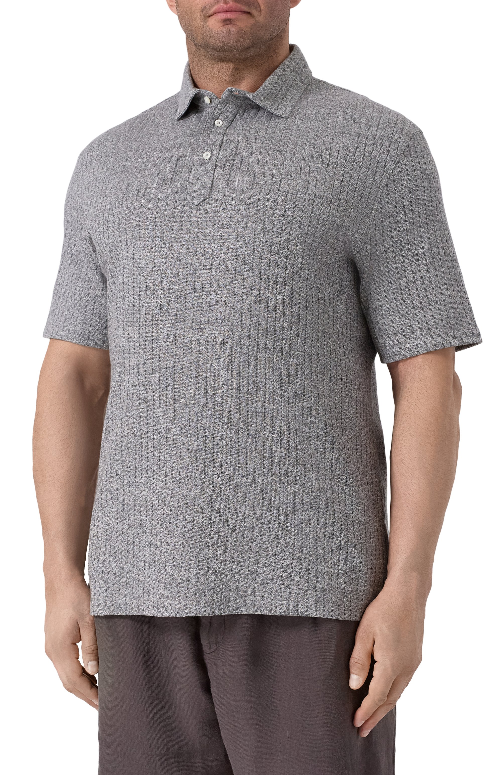 Поло изо льна и хлопка BRUNELLO CUCINELLI, арт. MW8653936W, фото 3