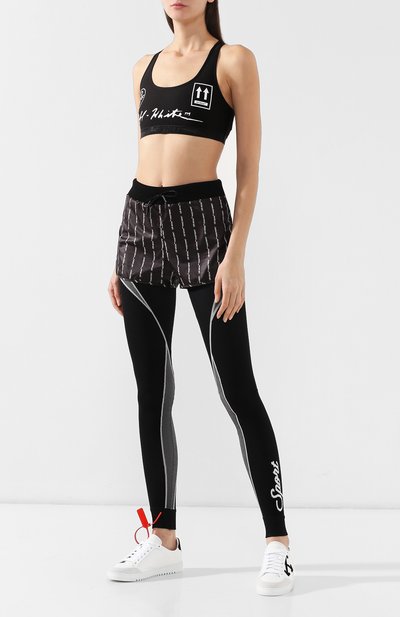Легинсы OFF-WHITE черно-белого цвета по цене 24100 руб., арт. 0WCD011S19D860701001, фото 2 Легинсы OFF-WHITE, арт. 0WCD011S19D860701001, фото 2