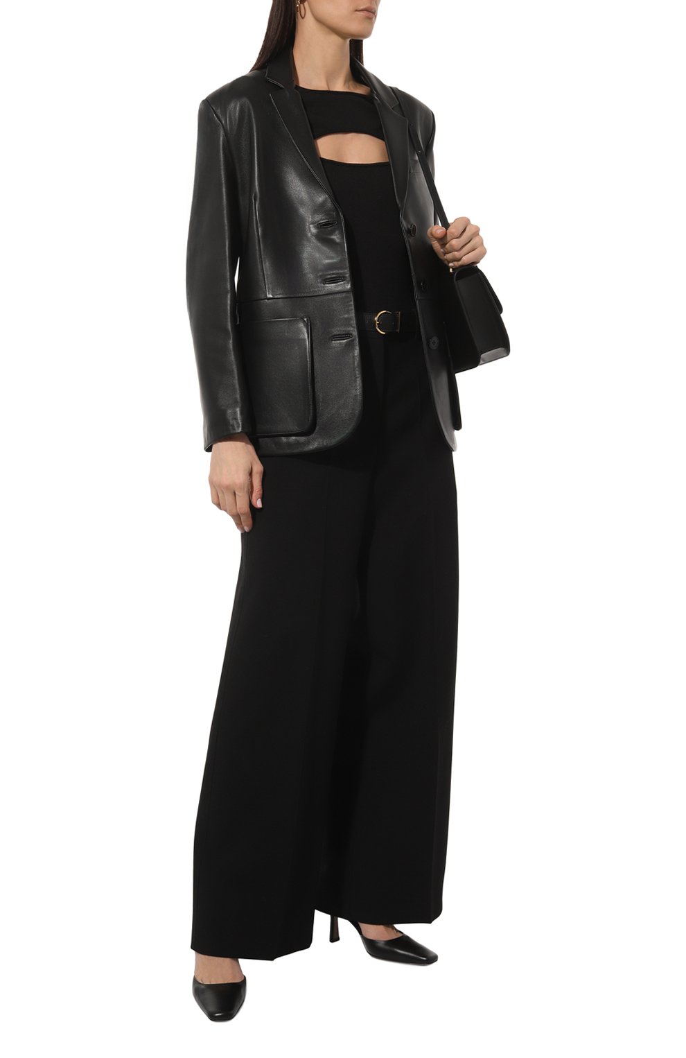 Кожаный жакет LESYANEBO черного цвета по цене 132000 руб., арт. ICONIC/LEATHERT001, фото 2 Кожаный жакет LESYANEBO, арт. ICONIC/LEATHERT001, фото 2