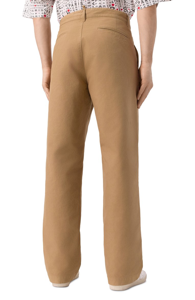 Мужские хлопковые брюки DSQUARED2 бежевого цвета, арт. S79KA0085/D35106 | Фото 4 (Длина (брюки, джинсы): Стандартные; Материал внешний: Хлопок; Стили: Кэжуэл; Случай: Повседневный)