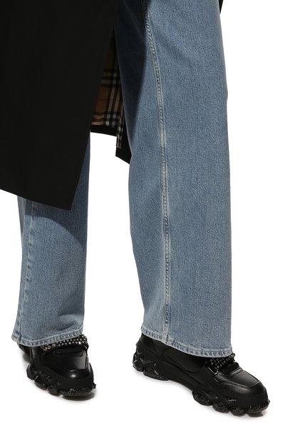 Кожаные кроссовки diamond x strap JIMMY CHOO, арт. DIAMOND X STRAP/F ADH, фото 3