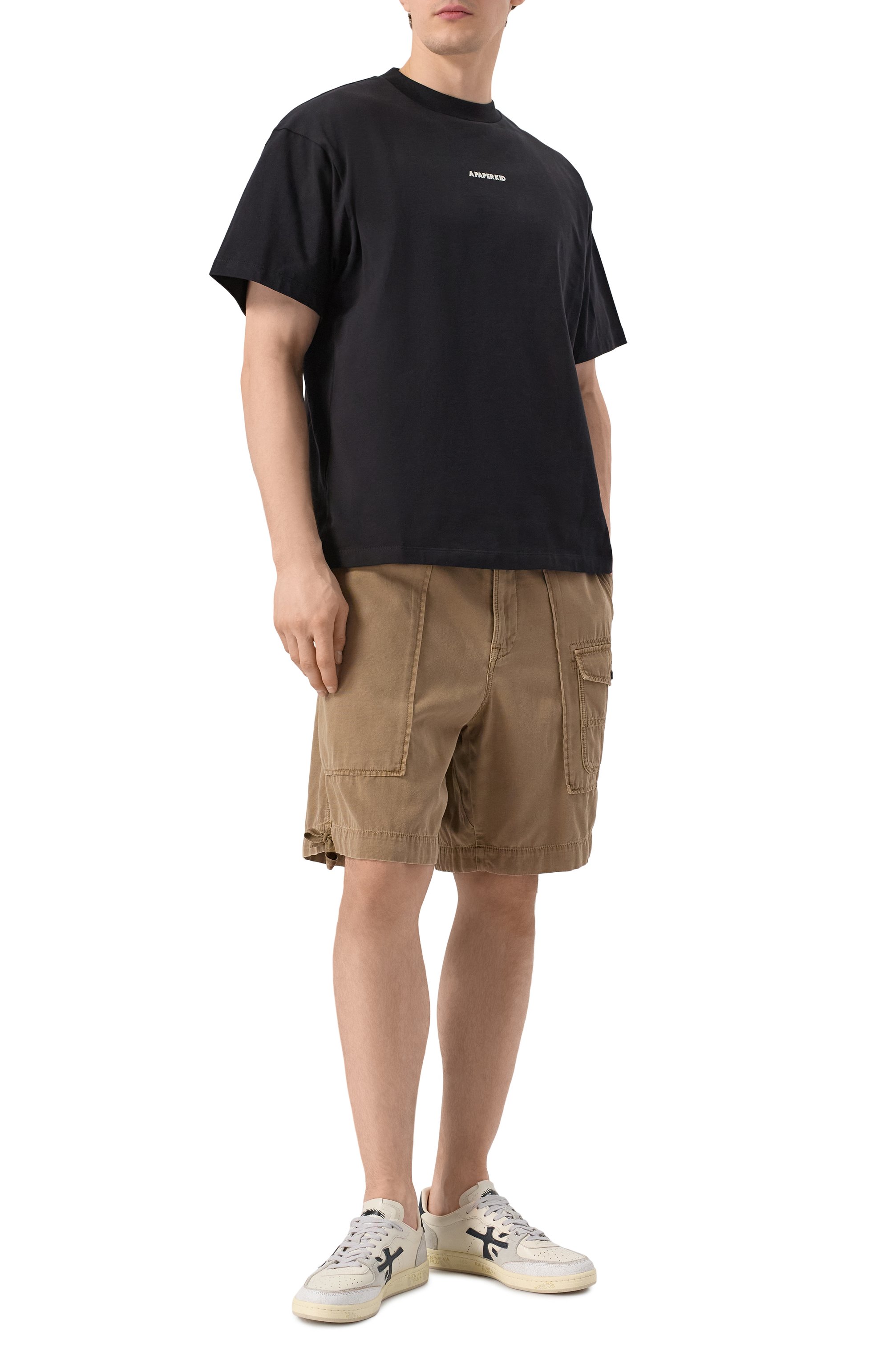 Комбинированные кеды bskt clay PREMIATA светло-серого цвета по цене 29400 руб., арт. BSKTCLAY/VAR 7262, фото 2 Комбинированные кеды bskt clay PREMIATA, арт. BSKTCLAY/VAR 7262, фото 2