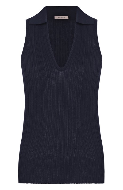 Топ из хлопка и шелка Agnona KT11020E/7Q180PE Синий KT11020E/7Q180PE