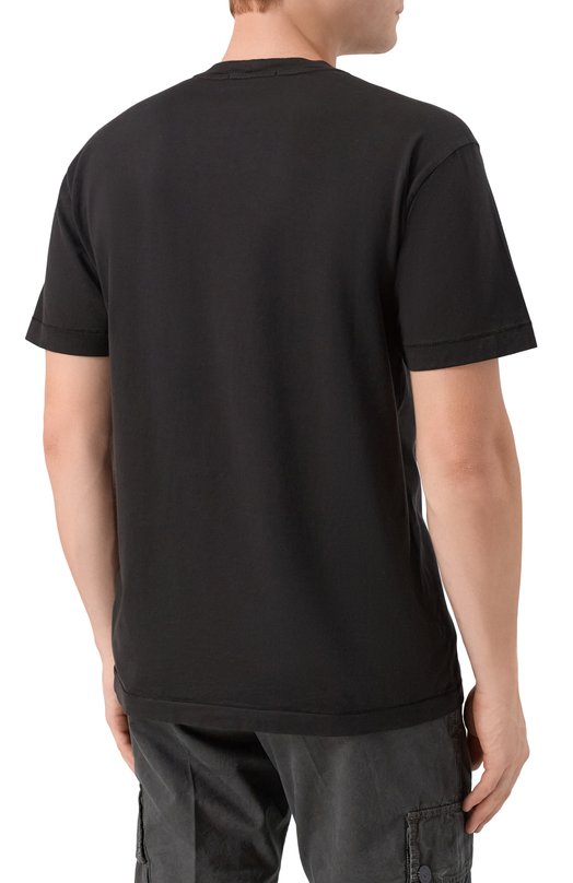 Хлопковая футболка Stone Island K1S152100039/S0013 Чёрный  K1S152100039/S0013 Фото 4