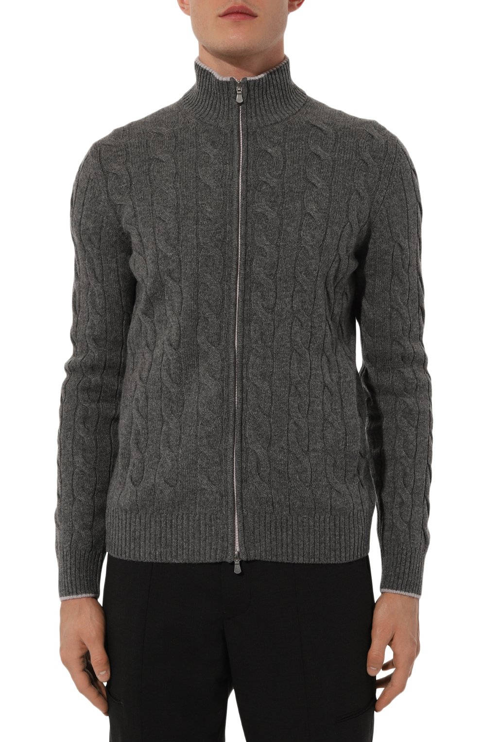 Кардиган из шерсти и кашемира GRAN SASSO темно-серого цвета по цене 62450 руб., арт. 23161/19672, фото 3 Кардиган из шерсти и кашемира GRAN SASSO, арт. 23161/19672, фото 3