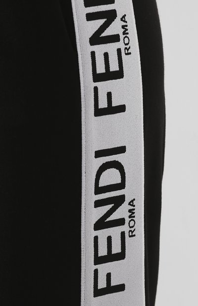 Хлопковые брюки FENDI черного цвета по цене 40950 руб., арт. FAB157 A8WG, фото 5 Хлопковые брюки FENDI, арт. FAB157 A8WG, фото 5