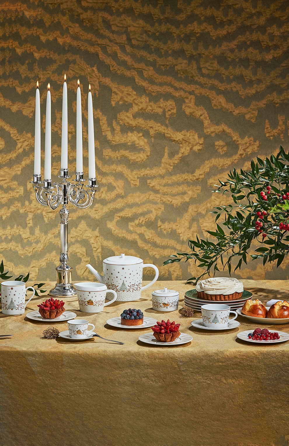 Набор noel blanc из четырех чайных чашек с блюдцами BERNARDAUD, арт. 1916/22666, фото 3