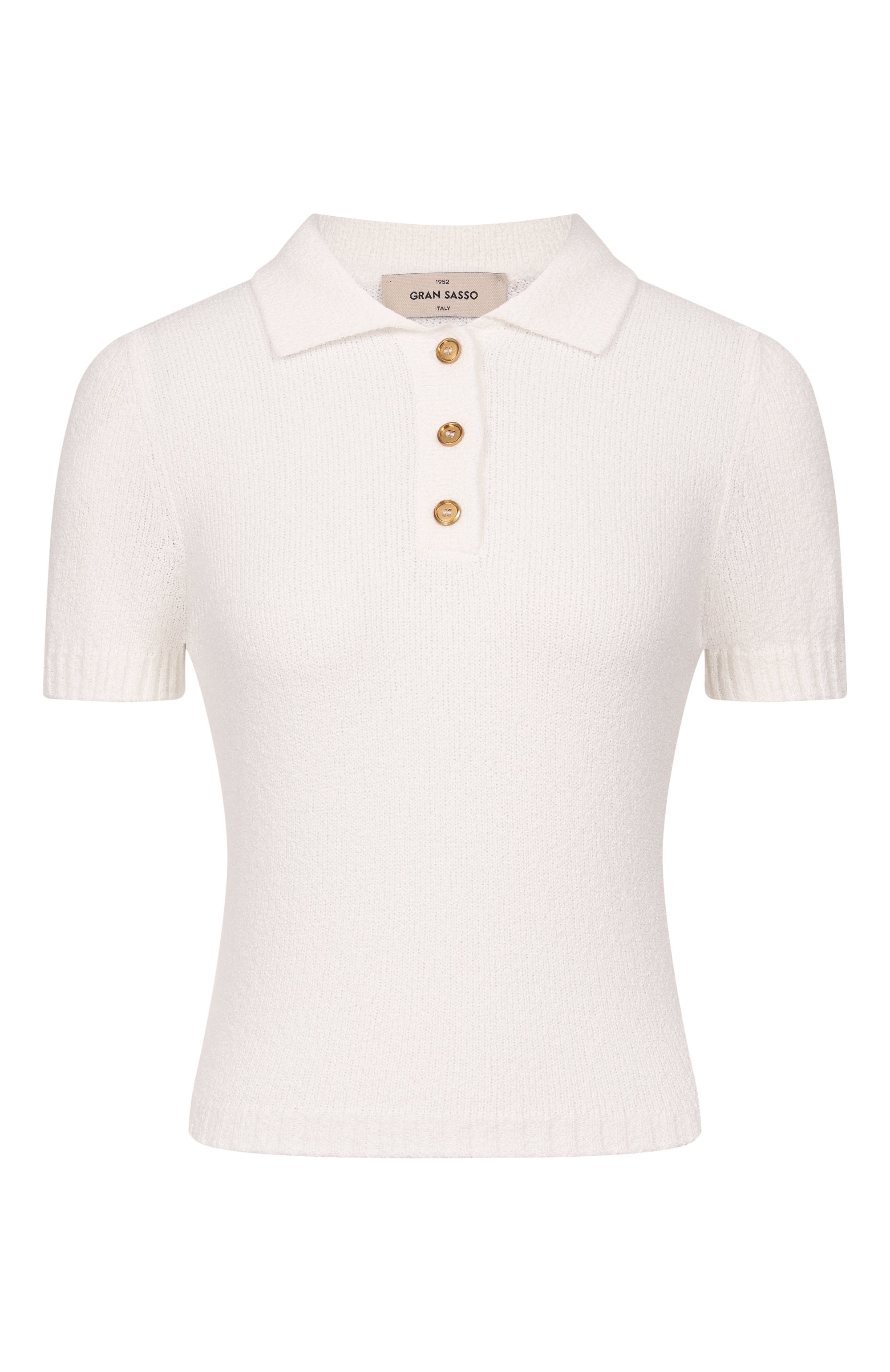 Хлопковое поло GRAN SASSO белого цвета по цене 29950 руб., арт. 23256/22156, фото 1 Хлопковое поло GRAN SASSO, арт. 23256/22156, фото 1