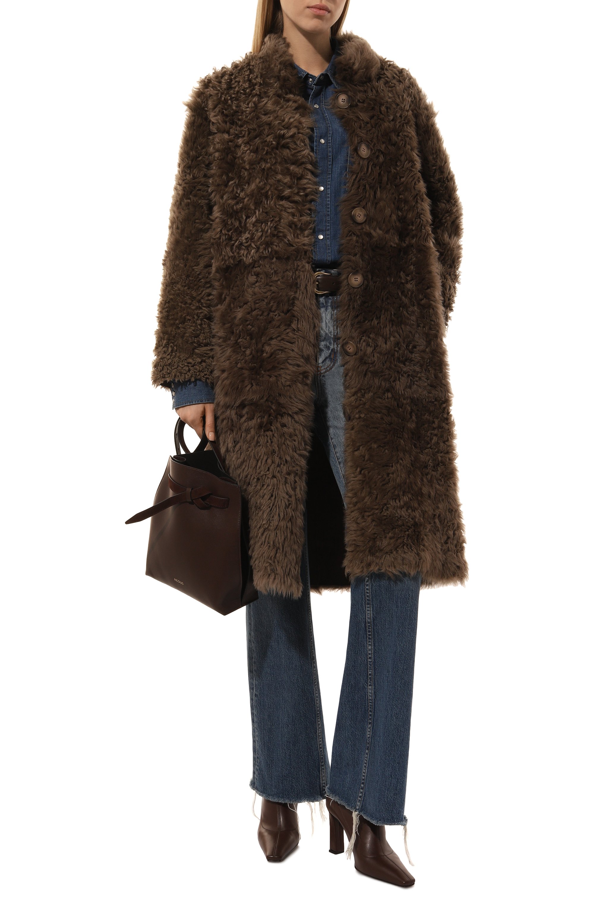 Двусторонняя дубленка из овчины CHAUD STUDIO коричневого цвета по цене 267500 руб., арт. TIGRADOCOAT22, фото 2 Двусторонняя дубленка из овчины CHAUD STUDIO, арт. TIGRADOCOAT22, фото 2