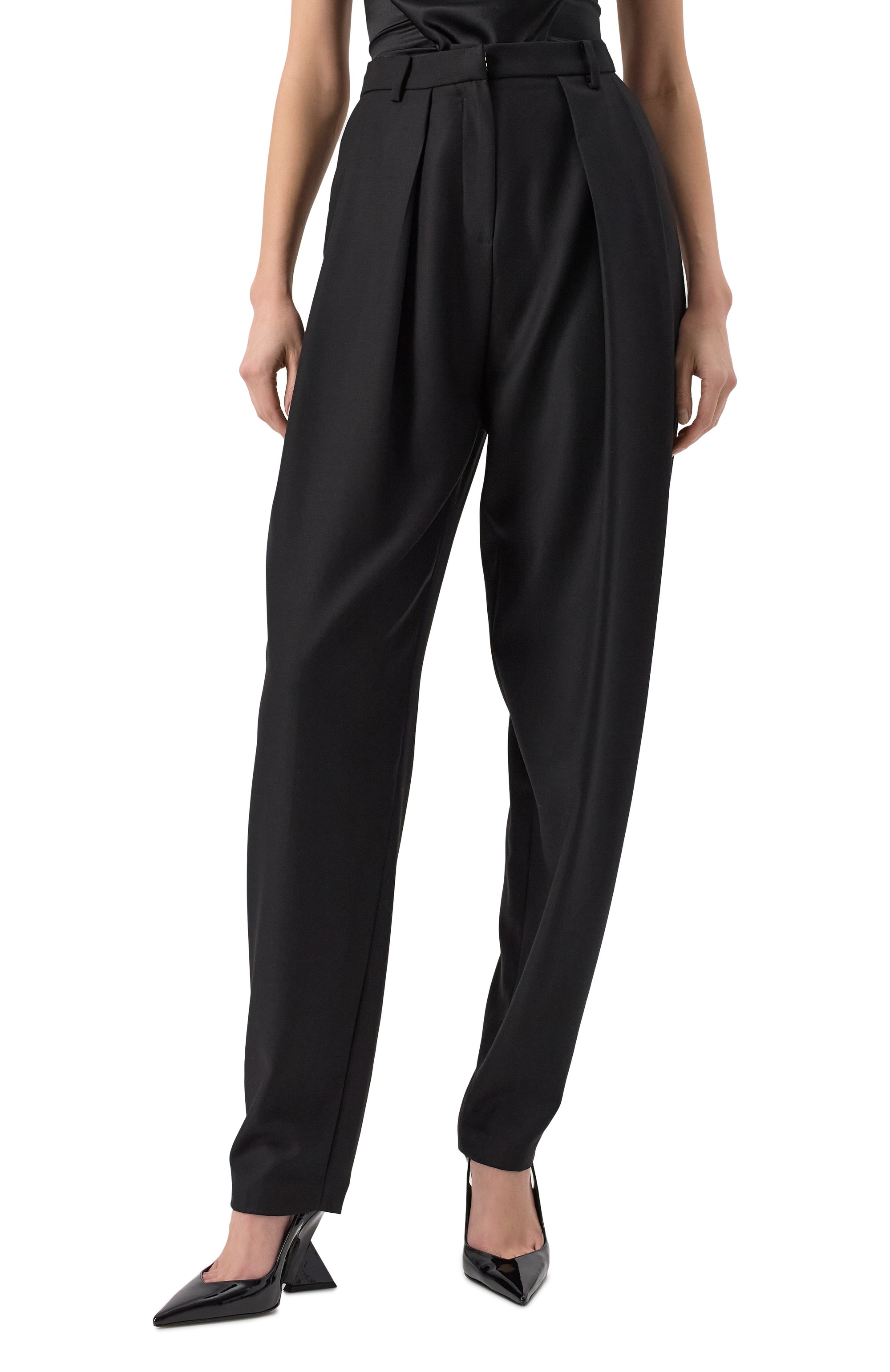 Шерстяные брюки MAGDA BUTRYM черного цвета по цене 159500 руб., арт. 105820, фото 3 Шерстяные брюки MAGDA BUTRYM, арт. 105820, фото 3