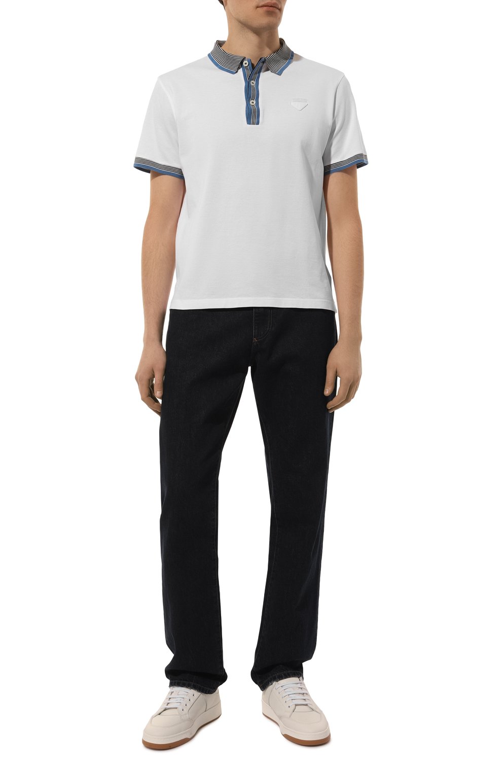 Хлопковое поло PRADA, арт. UJN766-1ZP5-F0009-212, фото 2