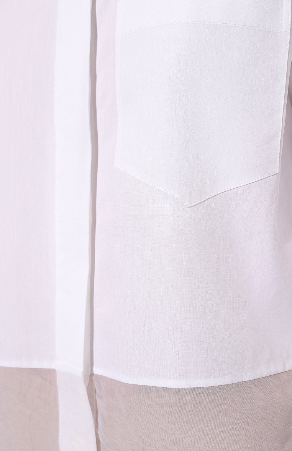 Хлопковая рубашка HELMUT LANG белого цвета по цене 56300 руб., арт. N01HW502, фото 5 Хлопковая рубашка HELMUT LANG, арт. N01HW502, фото 5