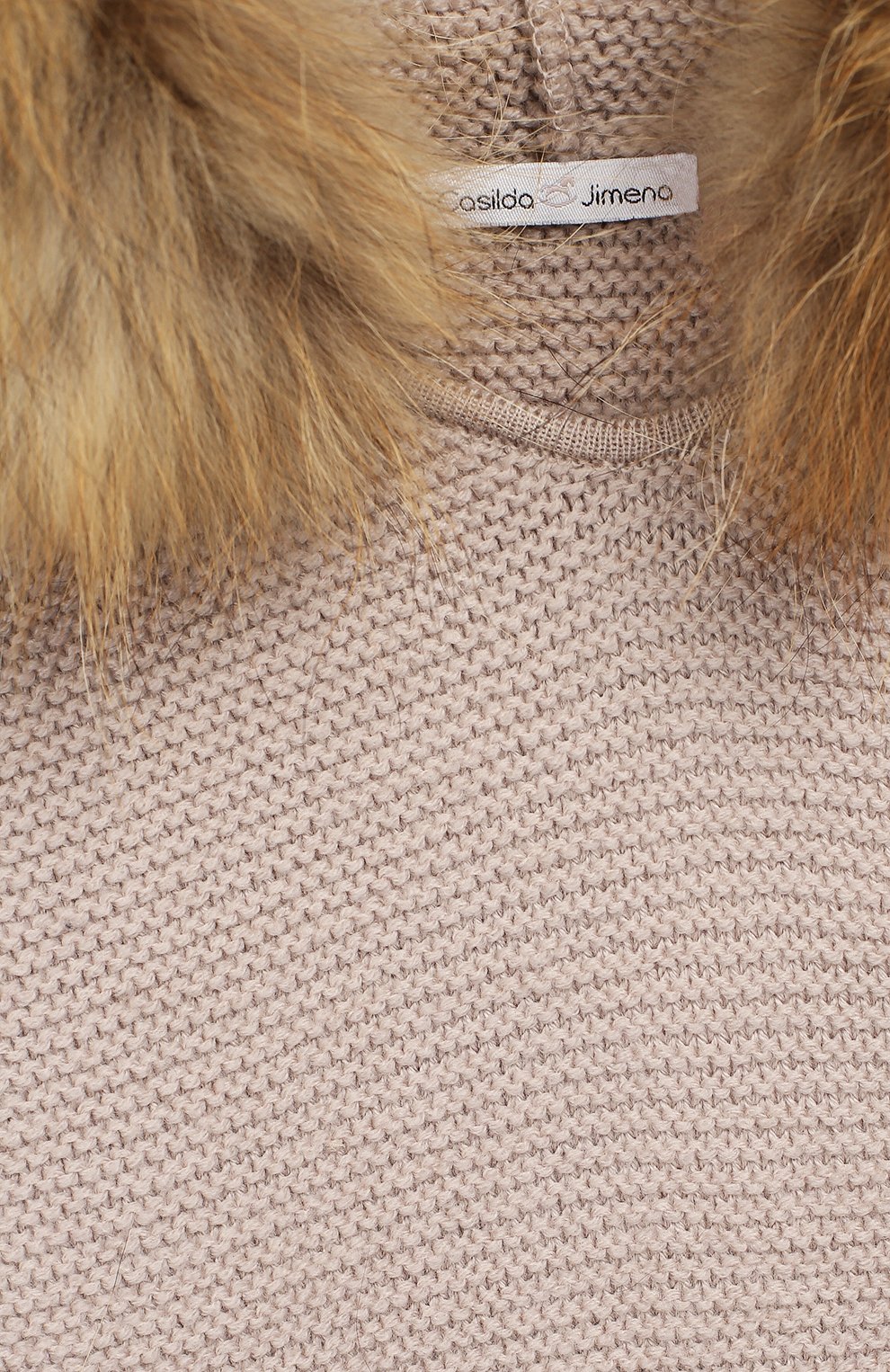 Шерстяное худи с меховой отделкой на капюшоне CASILDA Y JIMENA, арт. 735496022, фото 3