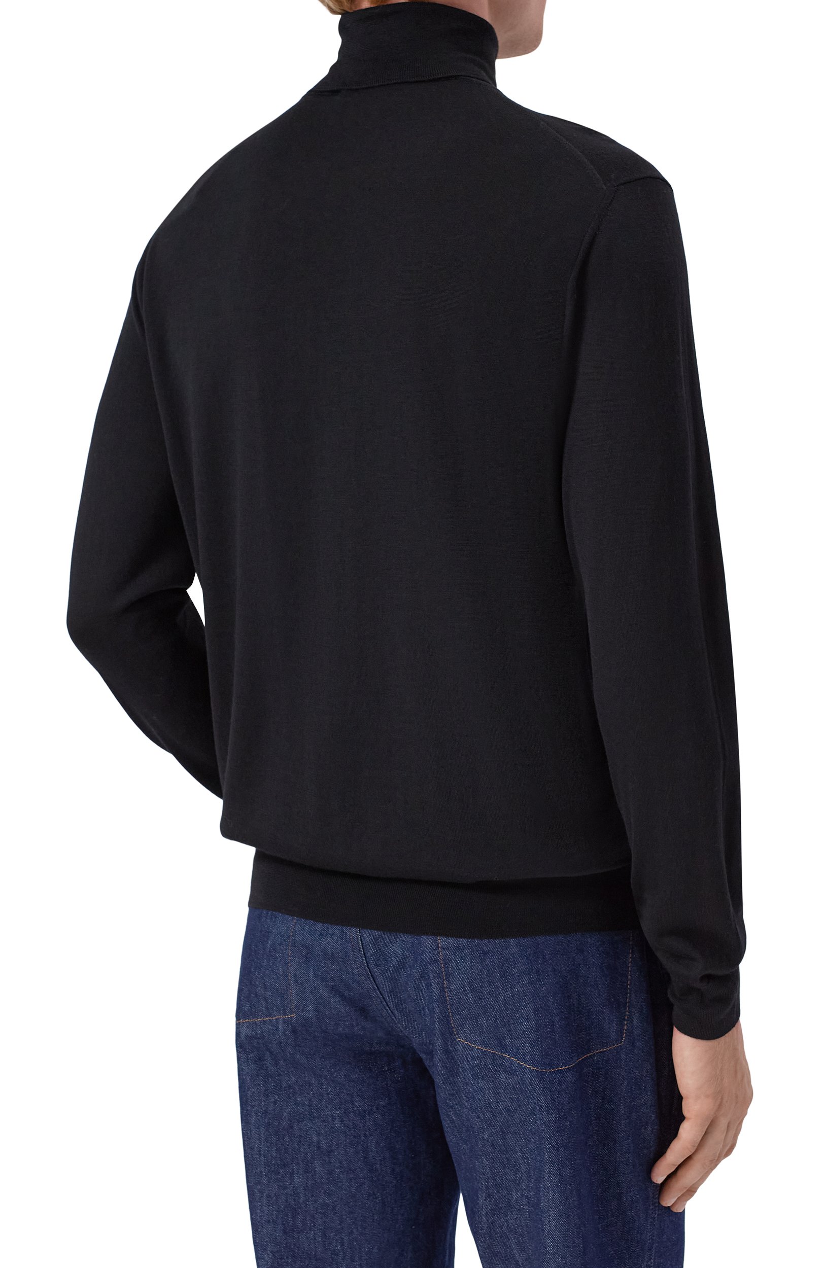 Шерстяная водолазка CORNELIANI черного цвета по цене 66850 руб., арт. 28M523/2A25126, фото 4 Шерстяная водолазка CORNELIANI, арт. 28M523/2A25126, фото 4
