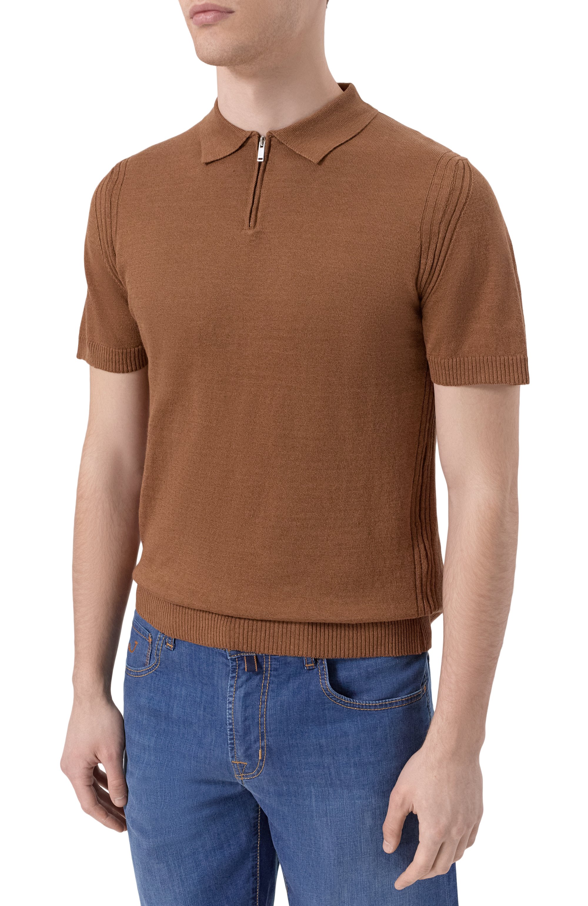 Поло изо льна и хлопка DANIELE FIESOLI, арт. DF2076, фото 3