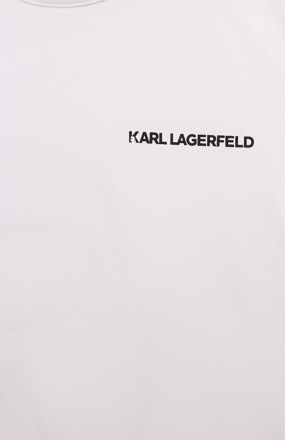 Хлопковая футболка KARL LAGERFELD KIDS, арт. Z30056, фото 3