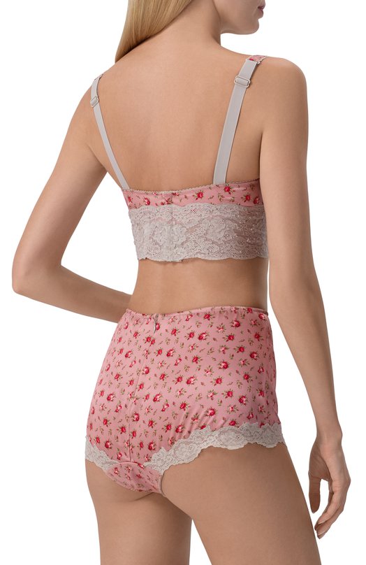 Бюстье из шелка и хлопка Dolce & Gabbana 01C93T/0N0E3 Розовый  01C93T/0N0E3 Фото 3