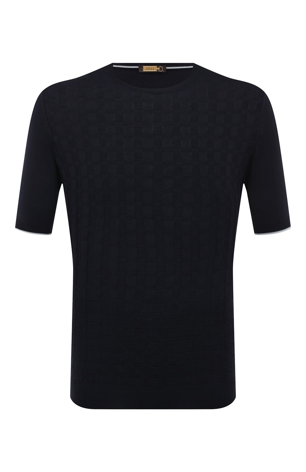 Джемпер из хлопка и шелка ZILLI темно-синего цвета по цене 107000 руб., арт. MBX-RN140-LICH1/MC01, фото 1 Джемпер из хлопка и шелка ZILLI, арт. MBX-RN140-LICH1/MC01, фото 1