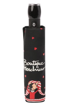 Женский скла�дной зонт MOSCHINO черного цвета, арт. 7961-0PENCL0SE | Фото 5 (Материал: Синтетический материал, Металл, Текстиль; Региональные ограничения белый список (Axapta Mercury): RU; Нос: Не проставлено)
