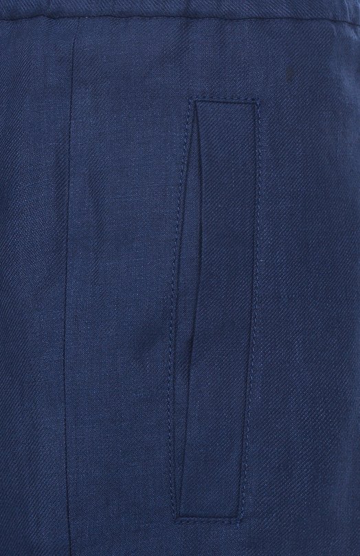 Льняные шорты Corneliani 254593-2514108 Синий  254593-2514108 Фото 6