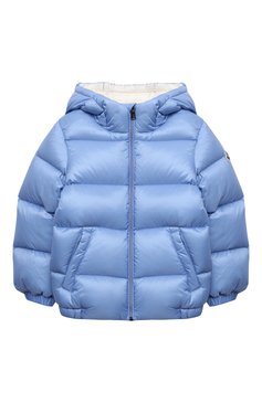 Детского пуховая куртка MONCLER голубого цвета, арт. G2-951-1A539-20-53334 | Фото 1 (Материал внешний: Синтетический материал; Кросс-КТ НВ: Куртки; Материал сплава: Проставлено; Нос: Не проставлено; Материал утеплителя: Пух и перо; Материал подклада: Хлопок)